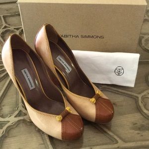 TABITHA SIMMONS TAN KID DIXIE Shoes 👠 size 39